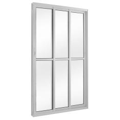 Imagem de Porta Correr 3 Folhas Móveis Central Topsul 210x150cm Esquadrisul Branco