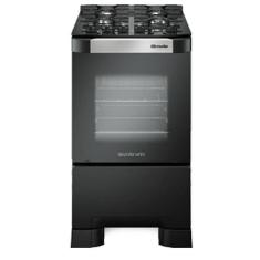 Imagem de Fogão 4 Bocas Decorato Vetro Com Mesa De Vidro Preto Fosco Bivolt