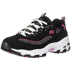 Imagem de Skechers D'Lites-me Time Tênis feminino, Preto, rosa quente, 36
