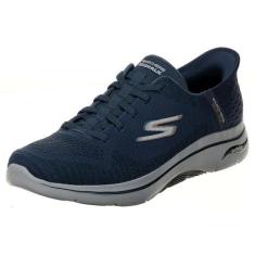 Imagem de Skechers Go Walk Arch Fit 2.0-Grand Tênis masculino, Azul-marinho/laranja, 39