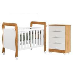 Imagem de Quarto de Bebê com Berço Mini Cama 3 em 1 Soninho e Cômoda de Bebê 100
