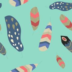 Imagem de Papel De Parede Adesivo Penas Coloridas N07026 0,58X3,00M