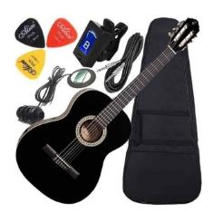 Imagem de Kit Violão Giannini Eletroacústico Aço C/ Acessórios S14 Bk