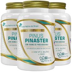 Imagem de KIT 3X Pinus Pinaster + Vitamina E, Selênio e Zinco 60 cápsulas - Flora Nativa