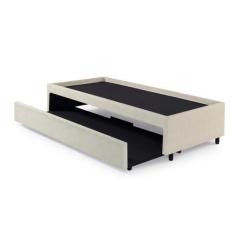 Imagem de Bicama Box Areia 96x203 para Dois Colchões Solteirão  - Cama inHouse