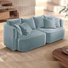 Imagem de Sofá Liverpool Bipartido Mm Top 180Cm Boucle/Cinza