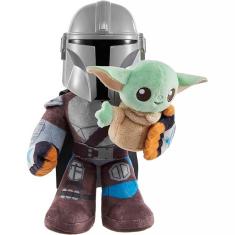 Imagem de Star Wars Pelúcia Disney Mandalorian e Grogu com Sons HPC19 - Mattel
