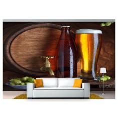 Imagem de Papel De Parede Cerveja Bebida Barril Lúpulo Al170