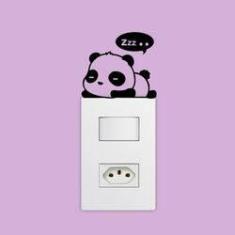 Imagem de Adesivo de Parede para Interruptor Panda Dormindo 2