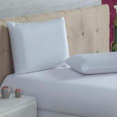 Imagem de Jogo De Cama Casal 3 Peças Percal 200 Fios Sleep Branco - Tô Decorando