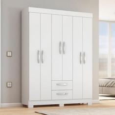 Imagem de Guarda Roupa Solteiro 6 Portas 2 Gavetas Flex NT 6015 Notável Móveis