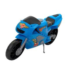 Imagem de Super Moto 360 Azul Esportiva Brinquedo Infantil Grande 39cm