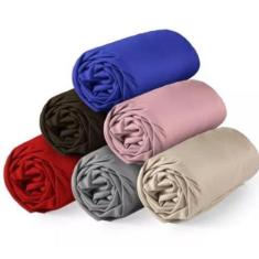 Imagem de Lençol De Cama Casal Box Malha 100% Algodão Cores Sortidas
