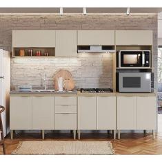 Imagem de Cozinha Modulada 5 Peças 11 Portas 2 Gavetas Carol Mocca/areia
