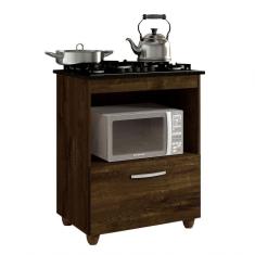 Imagem de Balcão Para Cooktop De 5 Bocas 1 Porta 1 Nicho Salvia Ipe