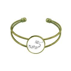 Imagem de Pulseira clássica melodiosa com partitura musical, pulseira retrô aberta