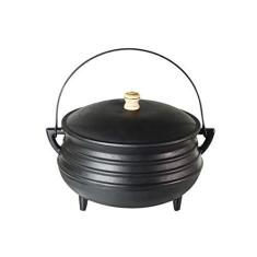 Imagem de Panela Tripé Nº 6 Ferro Fundido Tampa Ferro Santana 3,2 Lt