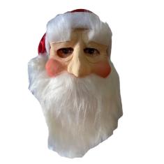 Imagem de Máscara De Papai Noel De Látex Com Barba E Cabelo Em Pelúcia