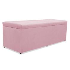 Imagem de Recamier baú mavi 100cm tecido suede rosa - SRJ IMÓVEIS