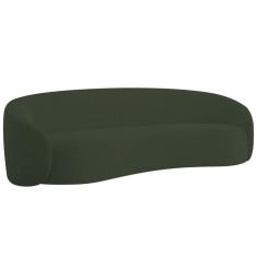 Imagem de Sofá 3 Lugares 200cm Orgânico Luxo Recepção Amore Linho Cor Verde