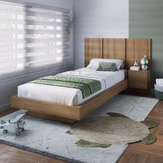 Imagem de Cama Solteiro Zurique 1 Porta Marrom - Art In Móveis
