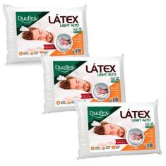 Imagem de Kit com 3 Travesseiros Alto - Látex Light - Duoflex