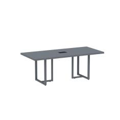 Imagem de Mesa de Reunião Retangular com Power Box 200cm PE40 Grafito