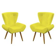 Imagem de Kit 2 Poltronas Decorativas Estofada Polaris Sued  Aradecor