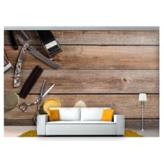 Imagem de Papel De Parede Barbearia Retrô 3D Brb07