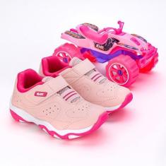 Imagem de Tênis Infantil Kidy Play Nude E Rosa Com Brinquedo