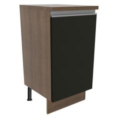 Imagem de Balcão Madesa Glamy 40 cm 1 Porta - Rustic/Preto