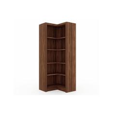 Imagem de Guarda Roupa Closet De Quarto Canto Oblíquo Me4132 C- 4 Prateleiras Aberto S- Portas Nogal