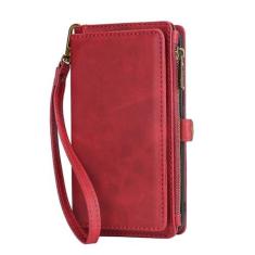 Imagem de Carteira pu capa de telefone de couro portátil para iphone 6 6s 7 8 plus x xs xr xsmax se2020 11 12 13 14 mini pro promax, vermelho, para iphone x xs