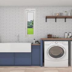 Imagem de Janela Vitrô Capelinha de Alumínio Branco 80x80 cm Linha Veneza Branco