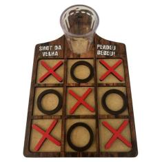 Imagem de tabuleiro jogo da velha mdf copinho 65ml