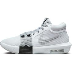Imagem de Nike Tênis de basquete esportivo masculino, Branco preto cinza claro fumê, 42