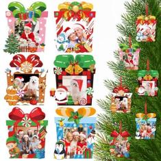 Imagem de WILLBOND Pacote com 36 molduras de Natal, faça você mesmo, kits de artesanato com adesivos, molduras para fotos de Natal, enfeites de atividades de jogos, atividades de Natal para crianças, atividades