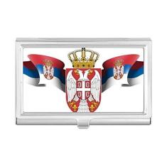Imagem de Porta-cartões de visita com emblema nacional da Sérvia
