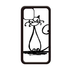 Imagem de Capa Curly Tail Cat Smile Sit Line para iPhone 12 Pro Max para Apple Mini Mobile Case Shell