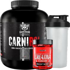 Imagem de Suplemento em Pó Combo Carnibol Isolado Hidrolisado Proteina da Carne + Creatina Darkness-Unissex