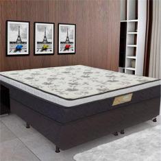 Imagem de Cama Box Casal (Box + Colchão) Softflex Molas Ensacadas - 67cm Dark