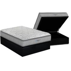 Imagem de Cama Box Baú Casal: Colchão Ortopédico Probel D45 Guarda Costas PróExtreme Plus + Base crc Suede Black (138x188)