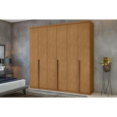 Imagem de Guarda Roupa Casal 6 Portas e 4 Gavetas Alonzo New Amêndoa - Lopas