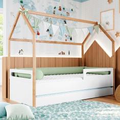 Imagem de Cama Montessoriana Casinha Com Cama Auxiliar Coleção Tivoli