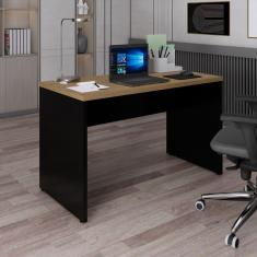 Imagem de Mesa Retangular Pé Painel 1200mm Espresso Móveis . AMADEIRADO CLARO/PRETO