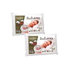 Imagem de Travesseiro Látex Real Alto LS1100 c/ Capa Dry Fresh Kit c/ 2 Un 50x70 - Duoflex