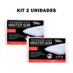 Imagem de Kit 2 Travesseiros Nasa Viscoelástico Master Slim Sono e Conforto - DE