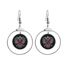 Imagem de Brincos de argola com emblema nacional da Rússia com argola pendente