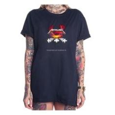 Imagem de Camiseta blusao feminina logo metalica rock capa 2