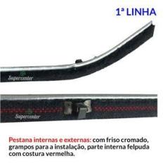 Imagem de Kit Canaleta Pestana Friso Vidro Traseiro Veraneio C10 D10 4 Portas